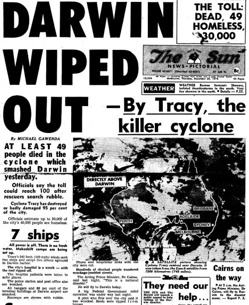 Darwin. Christmas Day 1974. No one alive then can it. News