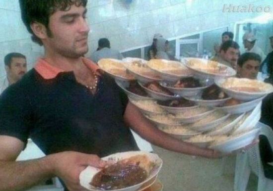 How Many Plates Is This Waiter Carrying Morning Mail